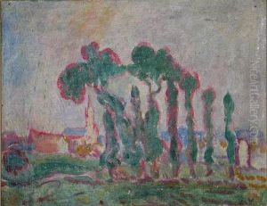 Eglise Derriere Les Grands Arbres Ennormandie by Louis Valtat