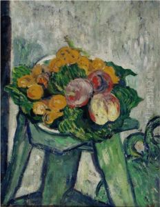 Fruits Sur Un Tabouret Fruits Sur Un Tabouret