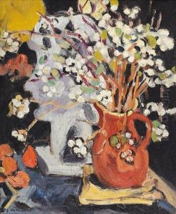 Bouquet De Fleurs Et Sculpture
