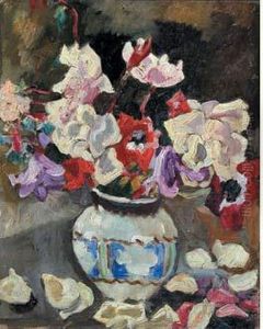 Vase De Fleurs Sur Une Table by Louis Valtat