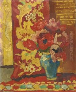 Vase Bleu, Tulipes by Louis Valtat