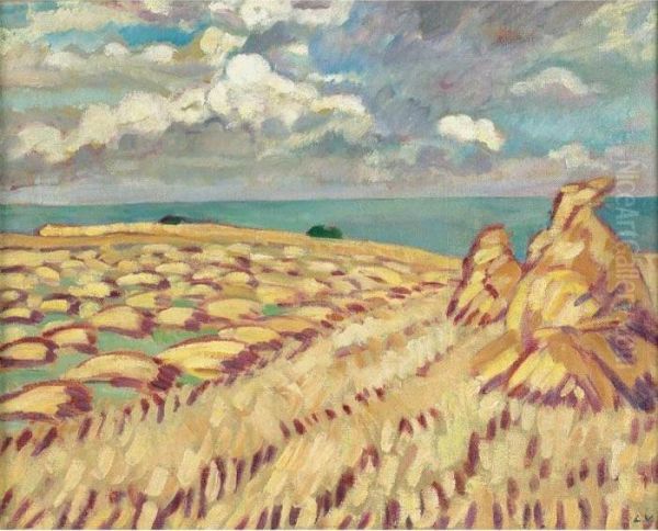Normandie, La Moisson En Bord De Mer - view 1