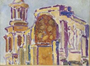 Facade De L'eglise - Effet De Lumiere by Louis Valtat