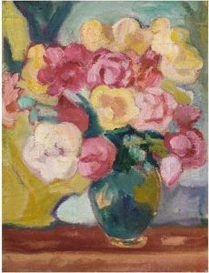 Vase De Roses, Cruche Verte