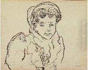 Portrait De Femme, Circa 1900 by Louis Valtat