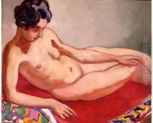Nu Allonge Sur Un Sofa by Louis Valtat