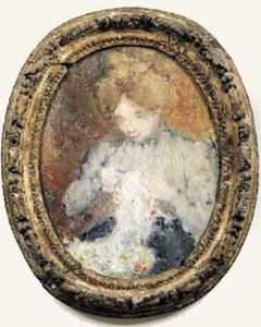 Jeune Femme Brodant by Louis Valtat