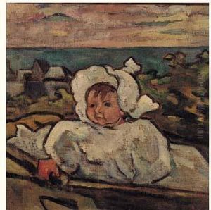 Le Fils Valtat Dans Sa Voiture by Louis Valtat
