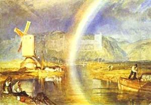Arundel Castle With Rainbow 1824 by Joseph Mallord William Turner