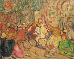 Le Cafe Maure, Alger by Louis Valtat