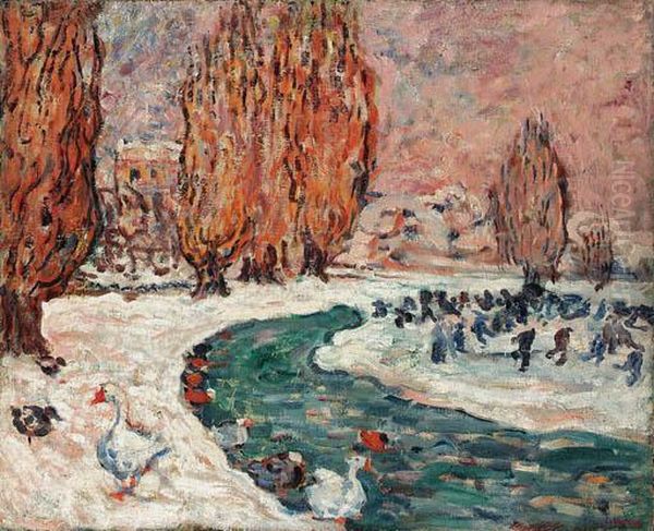 Patineurs En Hiver - view 1