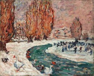 Patineurs En Hiver