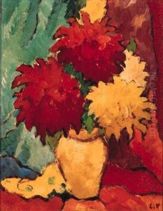 Vase De Dahlias by Louis Valtat