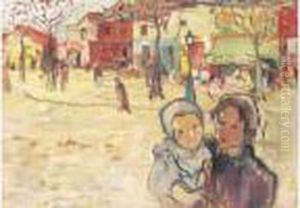 Huile Sur Toile. Petites Ecaillures. Signee En Bas A Droite. Huile Sur Toile. Petites Ecaillures. Signee En Bas A Droite.