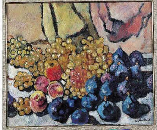 Nature Morte Aux Figues, Raisins, Et Pommes - view 1