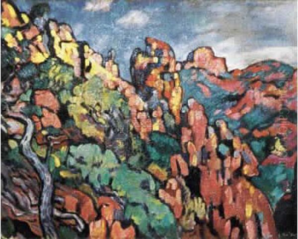 Les Rochers Rouges A Antheor 1908 - view 1