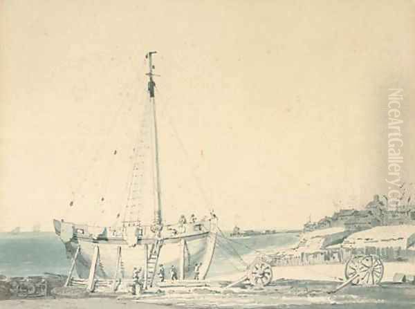 Boat-building at Dover - view 1