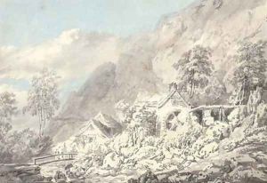 Boot Mill in Eskdale on Whillan Beck, Lake District by Joseph Mallord William Turner