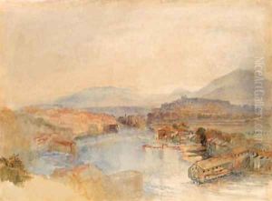 Geneva from the West, from the junction of the Arve and the Rhone