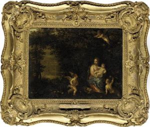 The Virgin And Child In A Wooded Landscape Attended By Putti