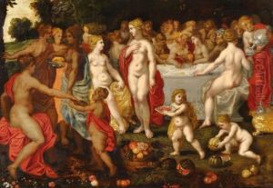 Gottermahl Bei Der Hochzeit Von Peleus Und Thetis by Hendrik van Balen