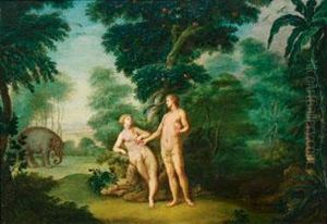 Adam Und Eva Im Paradies by Hendrik van Balen