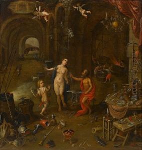 Venus In The Forge Of Vulcan by Hendrik van Balen