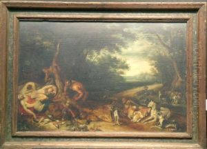 Diana And Nymphs Surprised After Hunt by Hendrik van Balen
