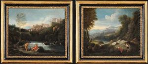 Paesaggio Fluviale Con Figure by Jan Frans Van Bloemen (Orizzonte)