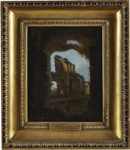 Figures By Ruins - view 1