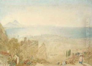 View of Naples with Vesuvius in the distance, morning by Joseph Mallord William Turner