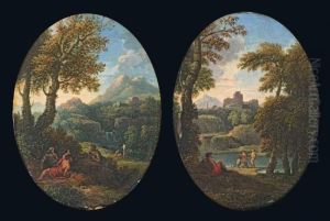 Paesaggio Laziale Con Figure by Jan Frans Van Bloemen (Orizzonte)