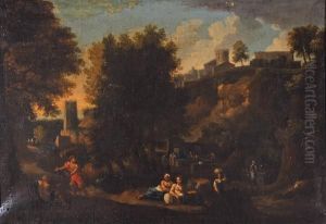 Paesaggio Romano Con Figure E Sfondodi Borgo by Jan Frans Van Bloemen (Orizzonte)