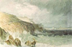 Plymouth Citadel, a gale by Joseph Mallord William Turner