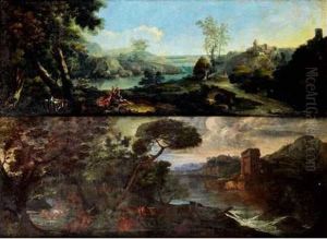 Repos Des Bergers Dans Un Paysage De Riviere by Jan Frans Van Bloemen (Orizzonte)