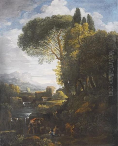 Paesaggio Con Pastori E Animali - view 1