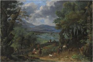 Paesaggio Fluviale Con Viandanti by Jan Frans Van Bloemen (Orizzonte)