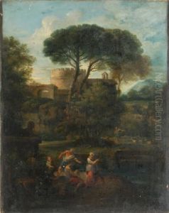Paesaggio Laziale Con Ruderi Efigure