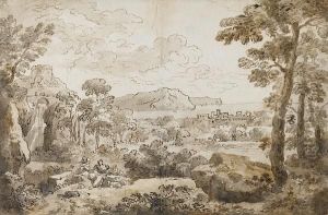 A Landscape In Lazio Near The Sea by Jan Frans Van Bloemen (Orizzonte)