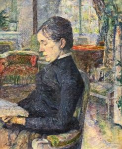 Adele De Toulouse Lautrec In The Salon At Malrome by Henri De Toulouse-Lautrec