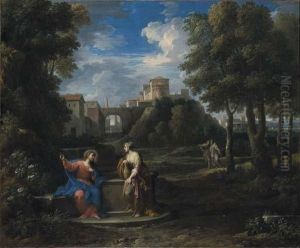 Paesaggio Classico Con Cristo E La Samaritana Paesaggio Classico Con Cristo E La Samaritana
