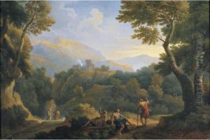 Figures In A Classical Landscape by Jan Frans Van Bloemen (Orizzonte)