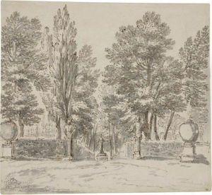 An Italianate Garden Scene by Jan Frans Van Bloemen (Orizzonte)
