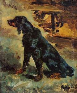 Dun, a Gordon Setter Belonging to Comte Alphonse de Toulouse-Lautrec by Henri De Toulouse-Lautrec