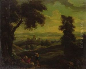 Paesaggio Laziale Con Figure E Ruderi