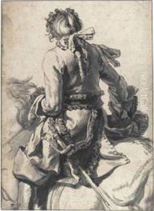 A Mounted Cavalier by Pieter van Bloemen