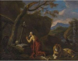 The Penitent Saint Jerome by Pieter van Bloemen
