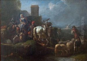 Paesaggio Con Viandanti by Pieter van Bloemen