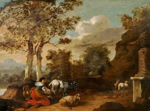 Milking The Goat by Pieter van Bloemen