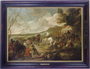 Ambush On A Country Road by Pieter van Bloemen